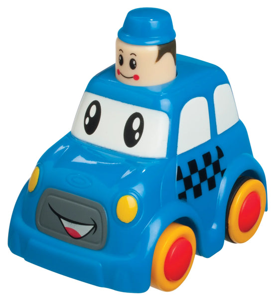 blue push and go car