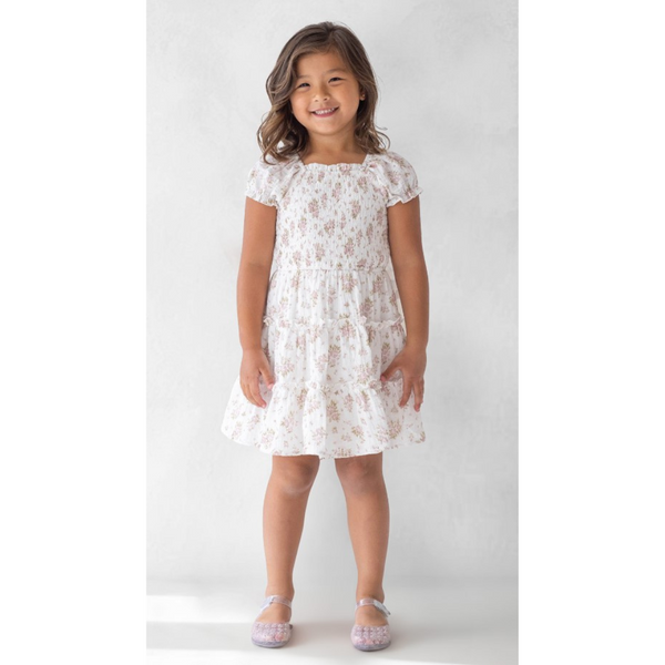 live photo of a little girl wearing the Rose Garden Dress
