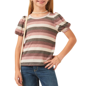 Rosie Stripe Puff Sleeve Tee