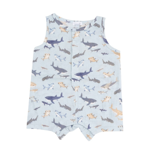 Sharks Sleeveless Shortie Romper