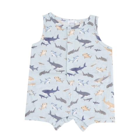 Sharks Sleeveless Shortie Romper