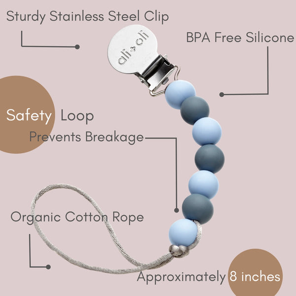 Ali & Oli Silicone Pacifier Clips