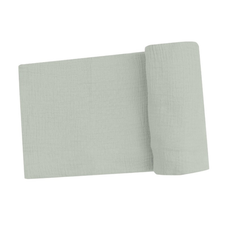 Solid Muslin Desert Green Swaddle Blanket