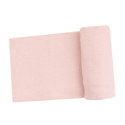 Solid Muslin Rose Smoke Swaddle Blanket