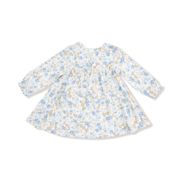 Sweet Rose Calico - Smocked Ruffle Dress + Ribbed Leggings