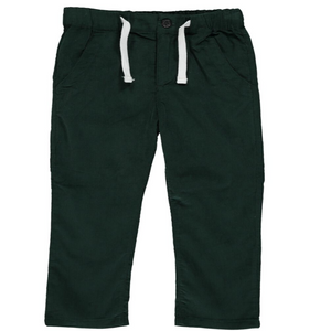 green pants with adjustable waist