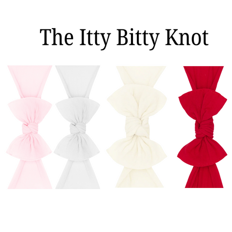 Baby Bling Itty Bitty Knot - Nylon Bow Headband