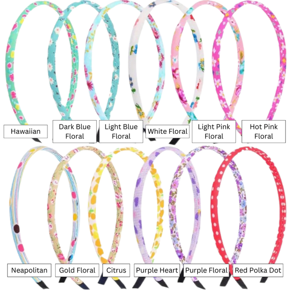 Thin Printed Headbands (Multiple Options)