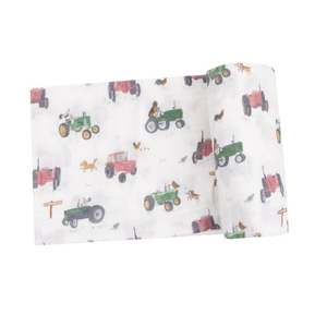 Tractors and Friends Uni Swaddle Blanket
