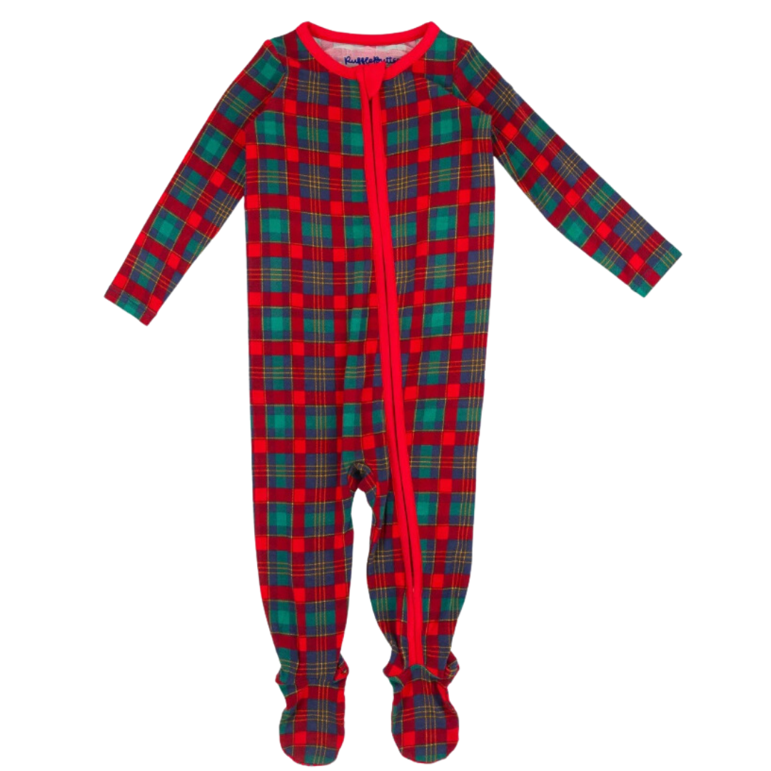 Merry memories Plaid One Piece Footie