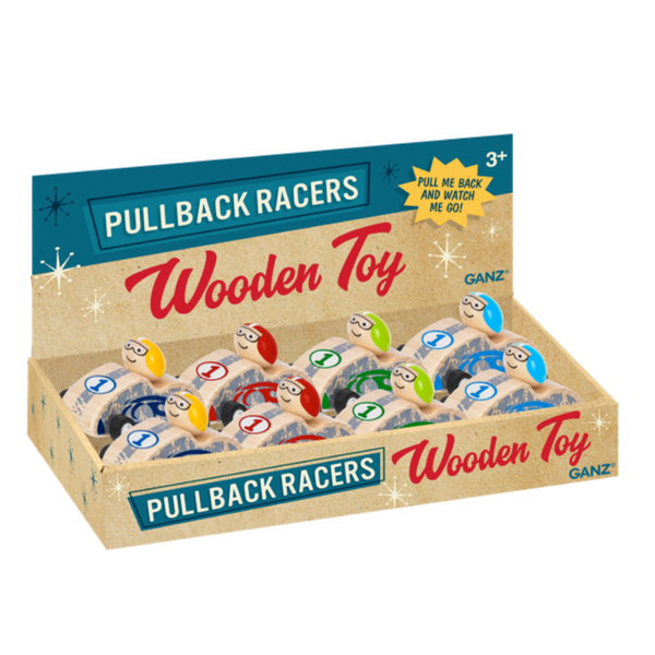 Wooden Pullback Car Racers