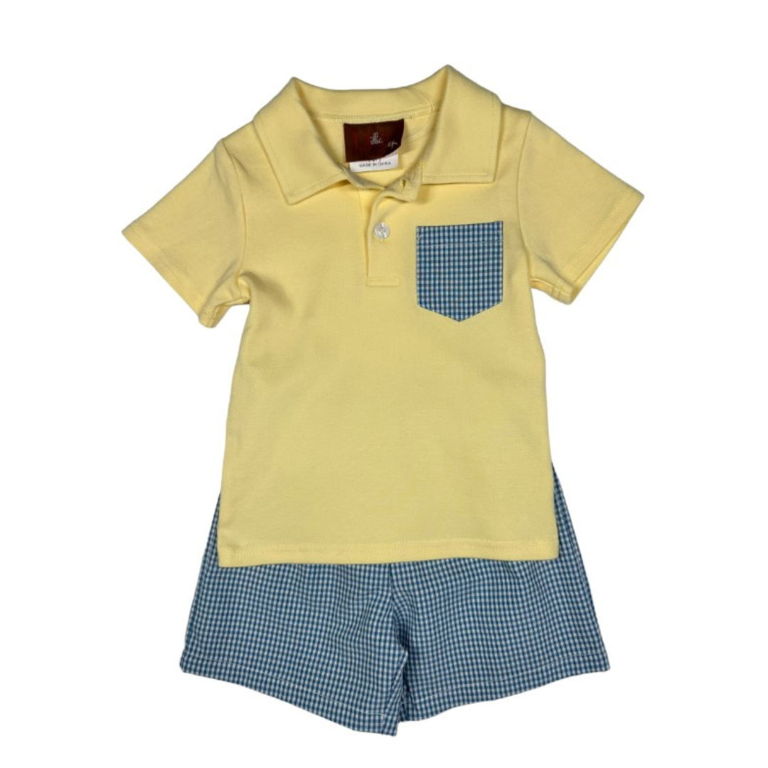 Yellow and Blue Myles Short Set