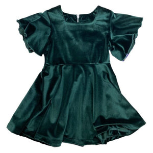 Green velvet dress