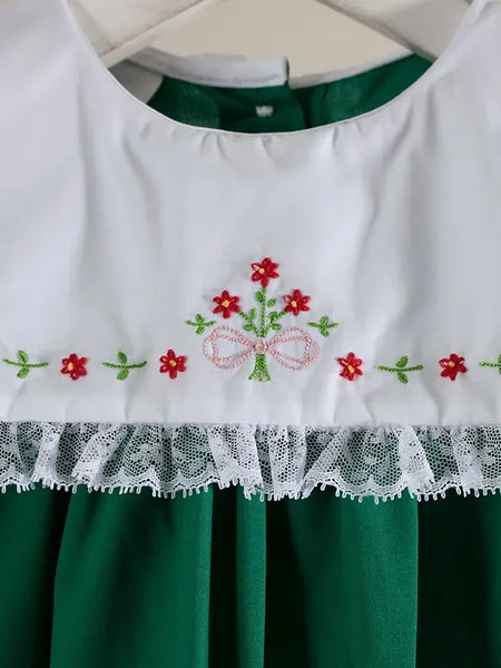 Blooms in Christmas Alice Green Dress