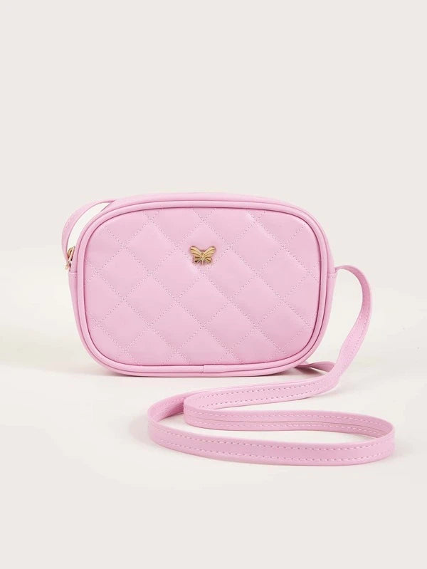 Girls Butterfly Quilted Rectangle Bag