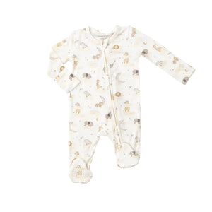 Dreamy Safari 2 Way Bamboo Zipper Footie