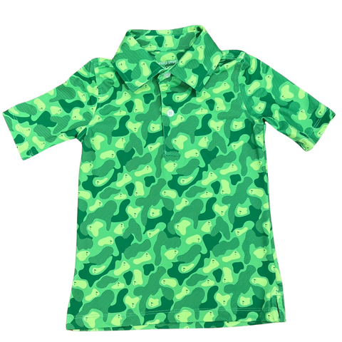 Green Golf Camo Polo