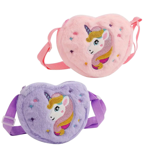 Plush Heart Shaped Crossbody Bags