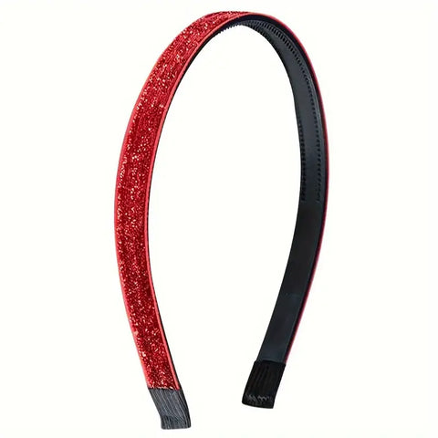 Red Sparkly Christmas Headband