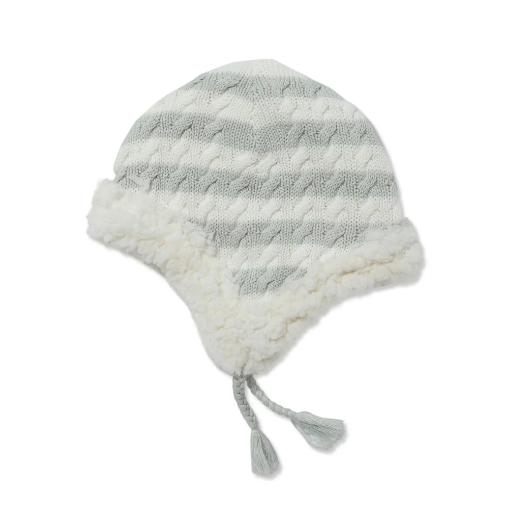 Grey sherpa hat