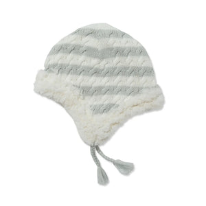 Grey sherpa hat