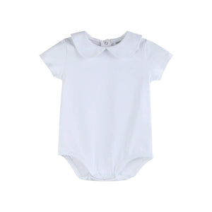 white onesie peter pan collar