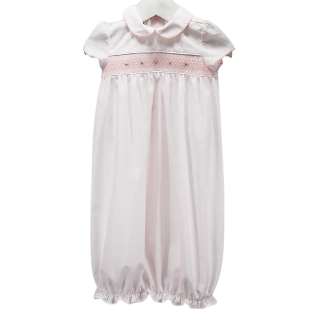 Basic Smocked Valentina Pink Gown