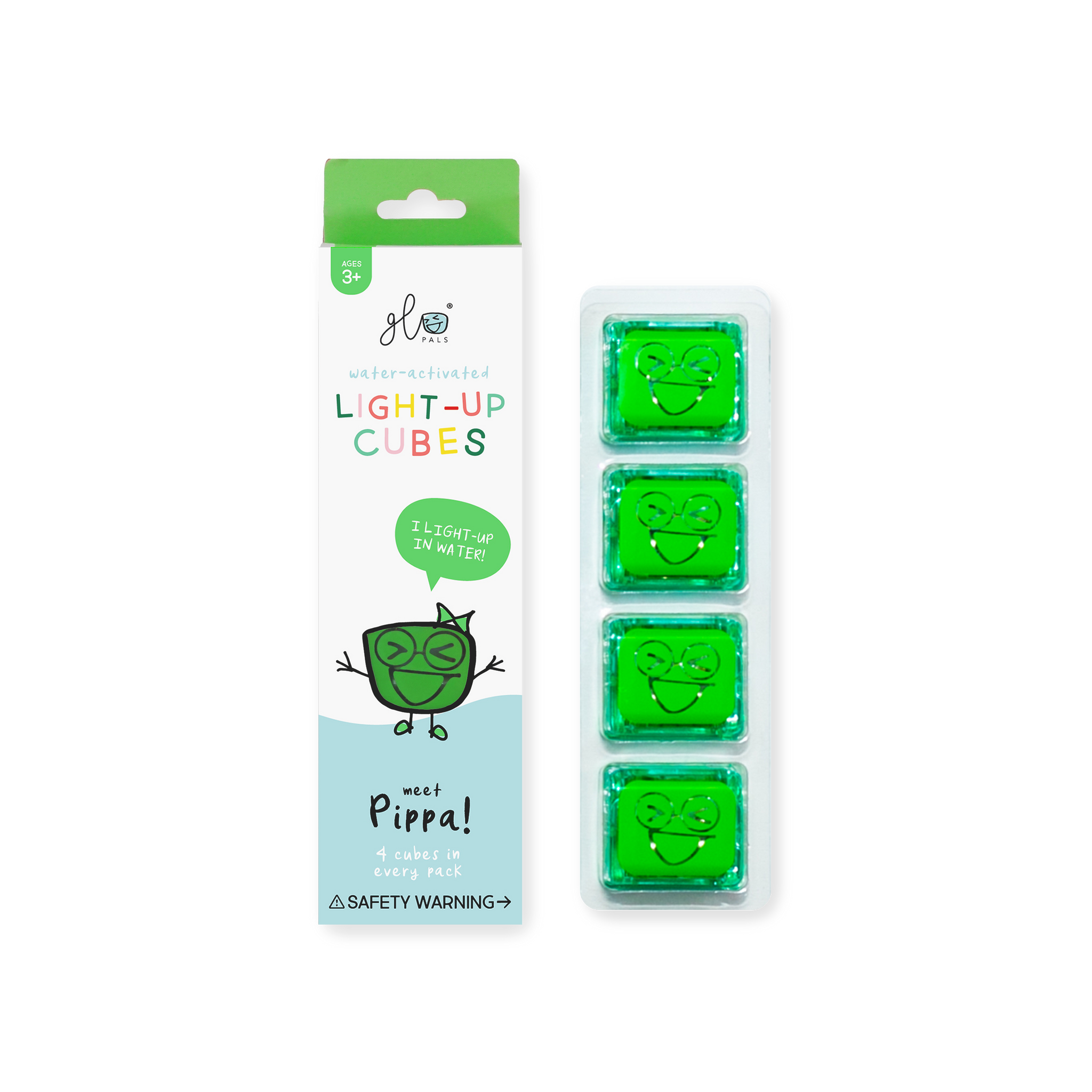 Pippa Green Glo Pal Cubes - 4 Pack