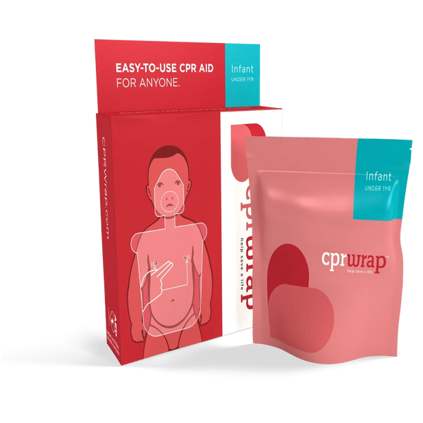 cpr wrap and box showing how to use it