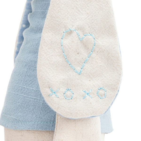 Linen Plush - Blue Bunny - Nursery Keepsake