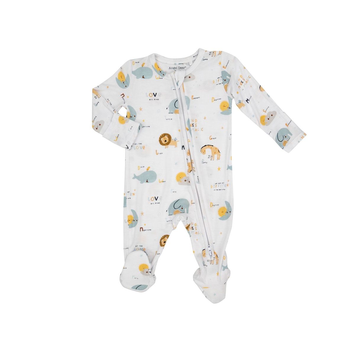 Full Of Love 2 Way Zipper Bamboo Footie