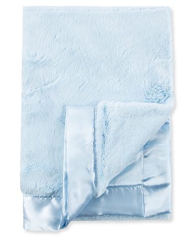 Plush Receiving Blanket - Light Blue (SALE)