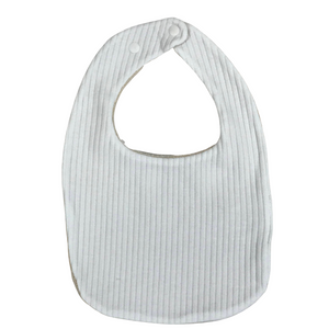 white ribbed bib