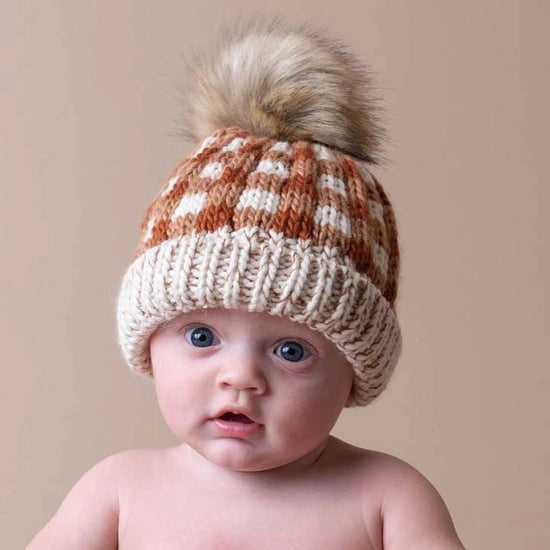 Sienna Buffalo Check Knit Hat