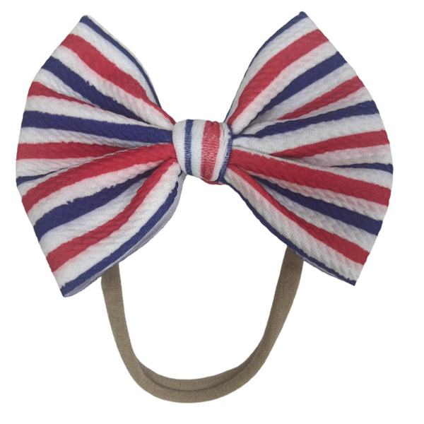 Bow on Stretchy Nylon Band