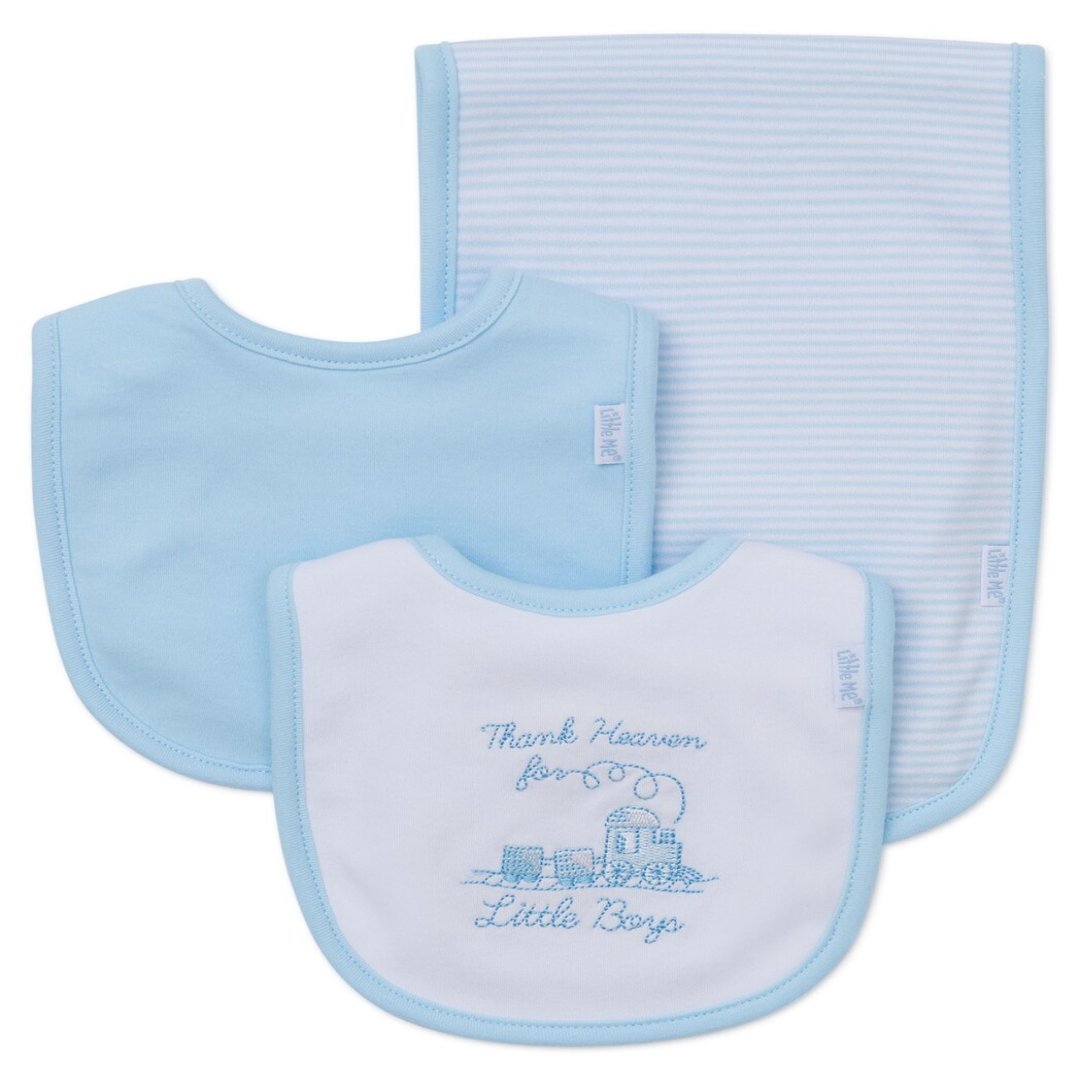 Thank Heaven for Little Boys Burp and Bib Set